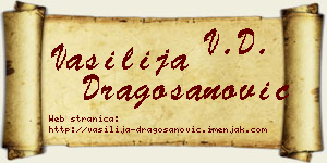 Vasilija Dragošanović vizit kartica